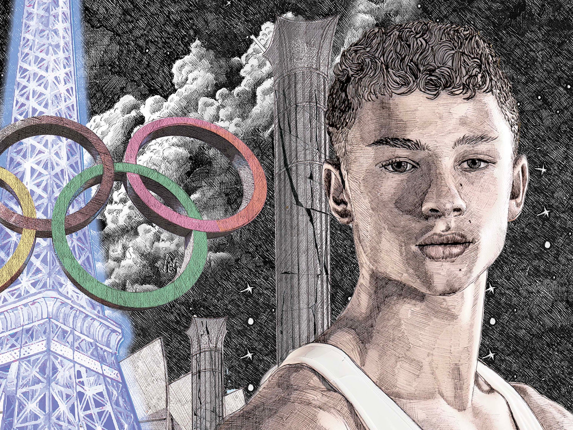 Jeux Olympiques Paris 2124 - Édition limitée sur papier d’art / 30 x 40 cm