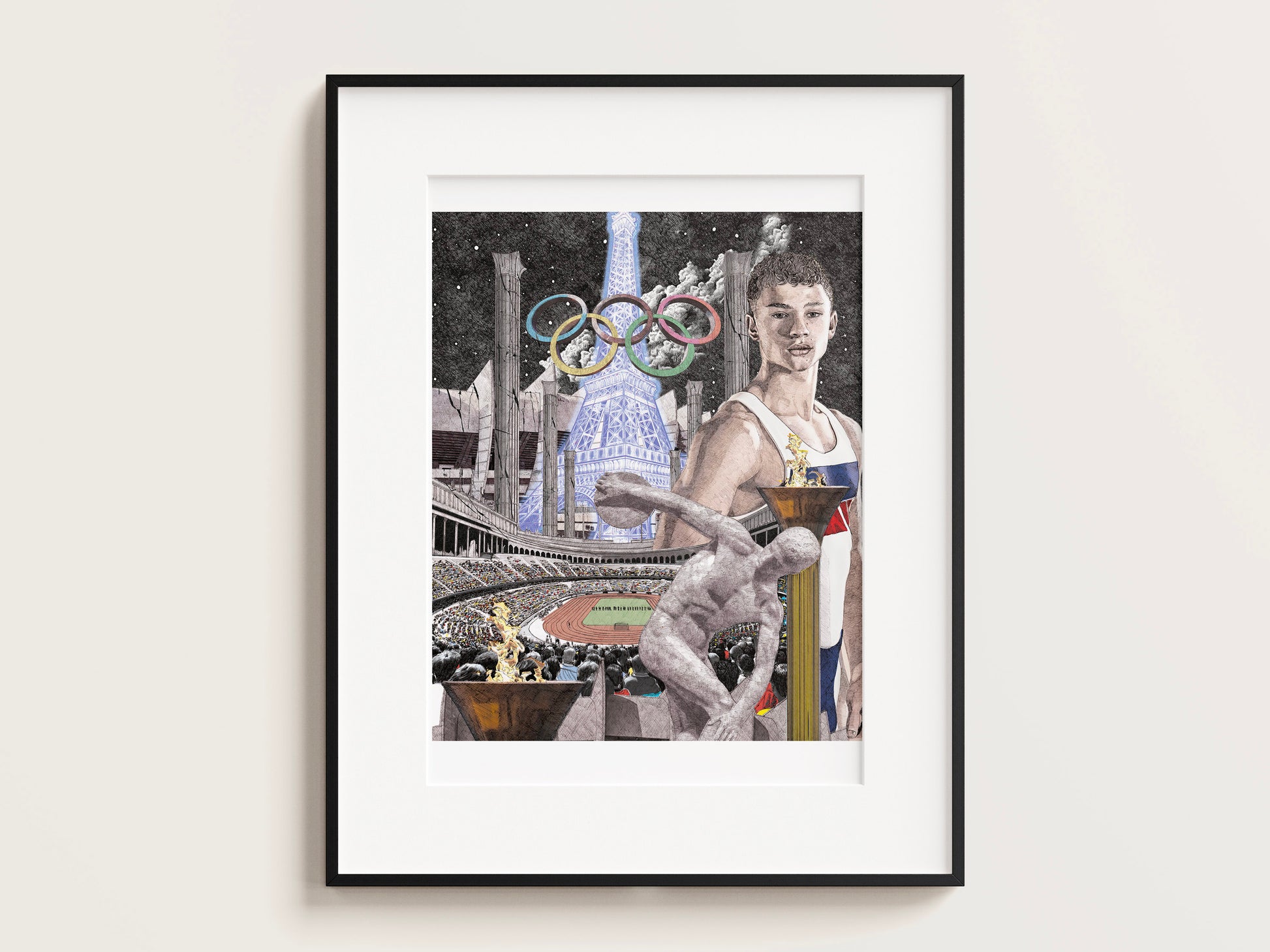 Jeux Olympiques Paris 2124 - Édition limitée sur papier d’art / 30 x 40 cm