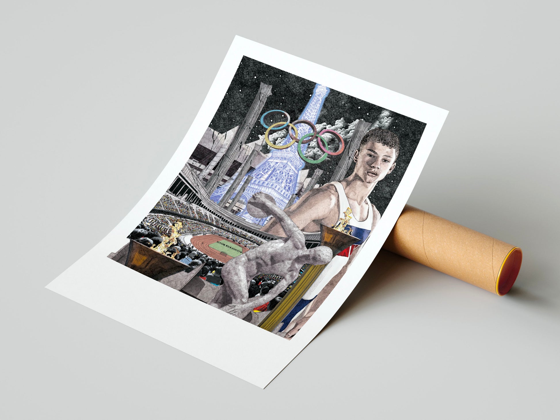 Jeux Olympiques Paris 2124 - Édition limitée sur papier d’art / 30 x 40 cm