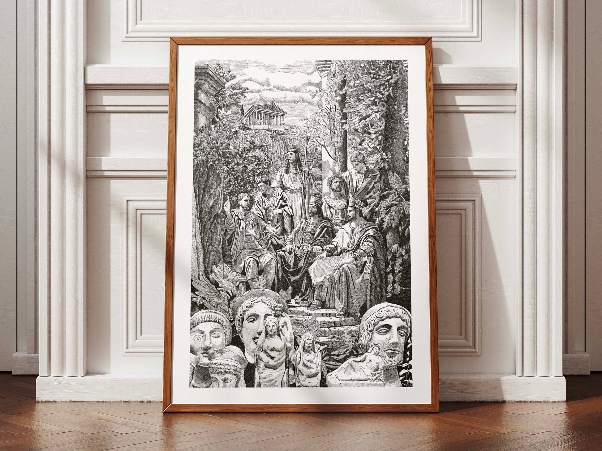 Les sept rois â Illustration dâart antique romain â Ădition limitĂ©e sur papier dâart