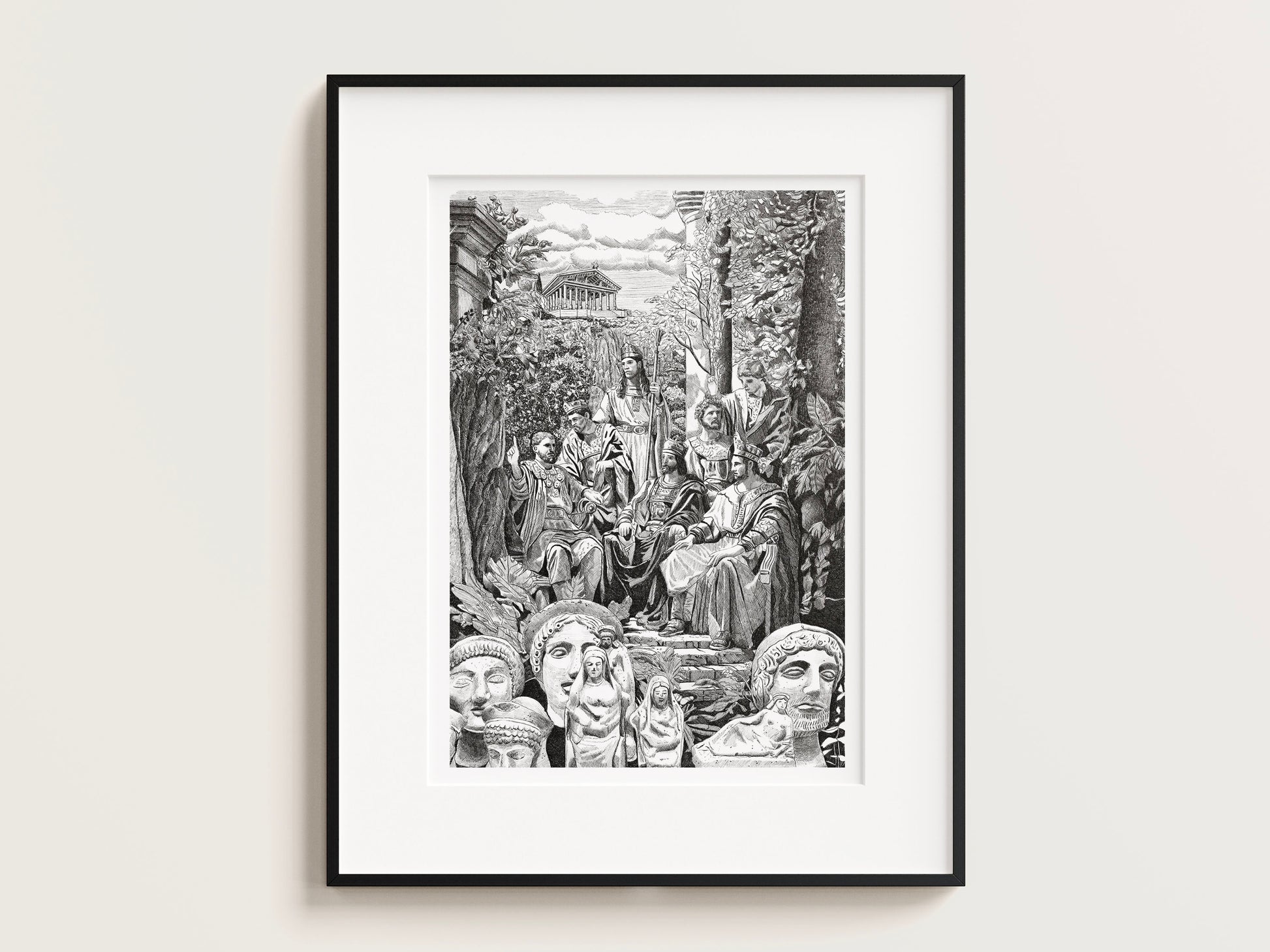 Les sept rois â Illustration dâart antique romain â Ădition limitĂ©e sur papier dâart