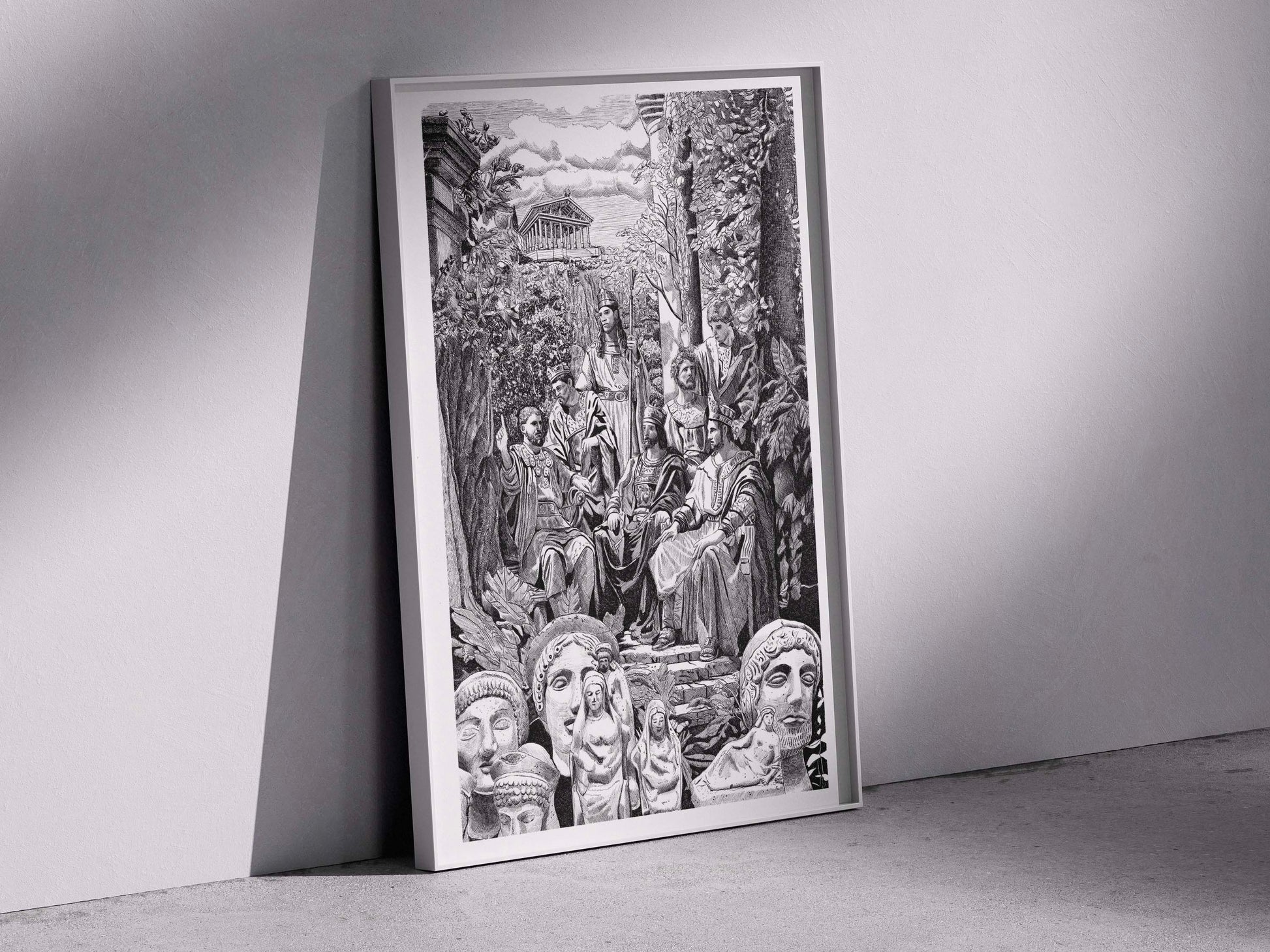 Les sept rois â Illustration dâart antique romain â Ădition limitĂ©e sur papier dâart