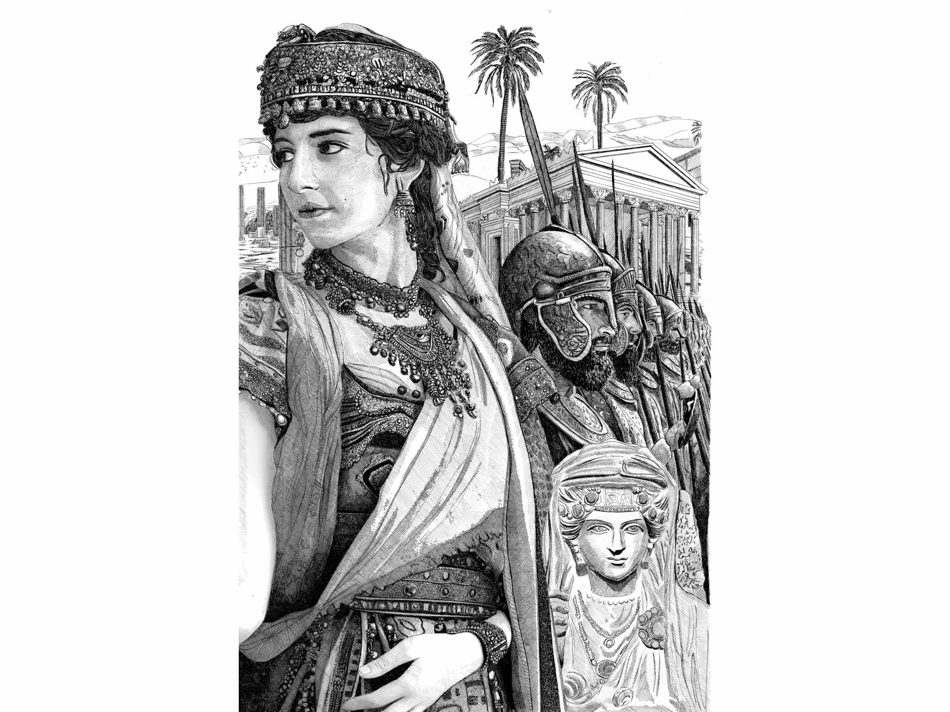 Zenobia, reine de Palmyre â Ădition limitĂ©e sur papier dâart / 30 x 40 cm