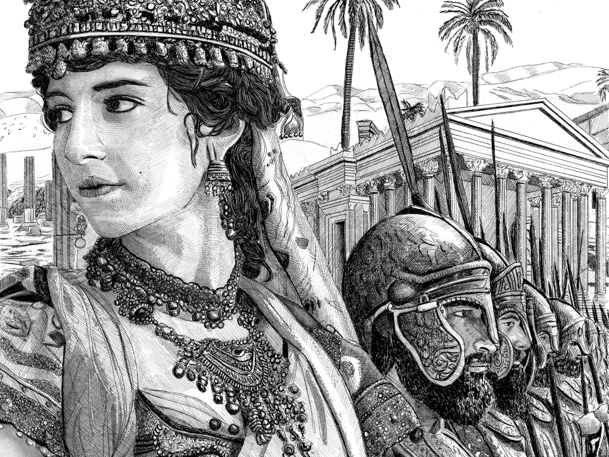 Zenobia, reine de Palmyre â Ădition limitĂ©e sur papier dâart / 30 x 40 cm