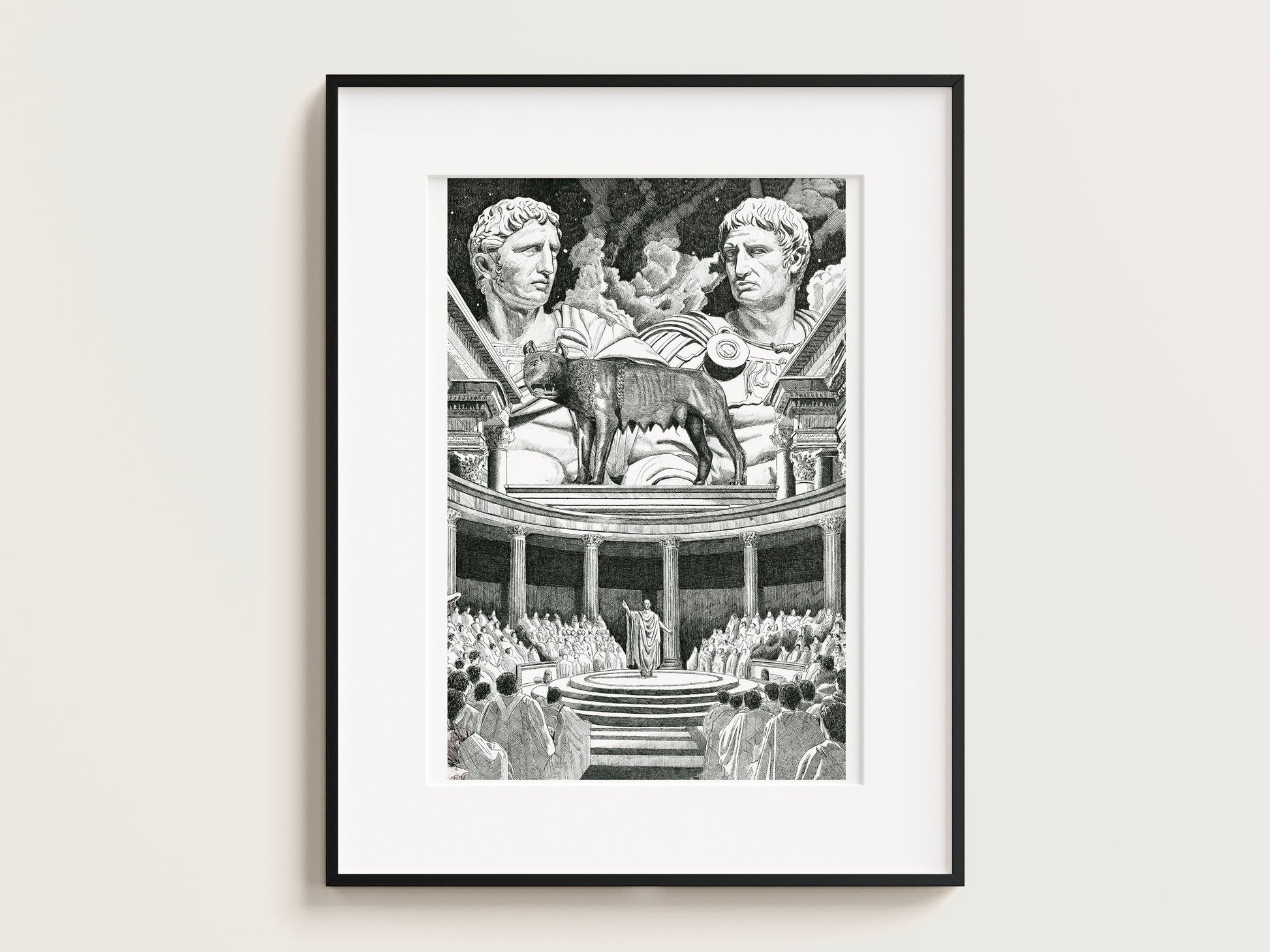 La rĂ©publique romaine â Illustration de couverture du livre de Isaac Asimov â Ădition limitĂ©e sur papier dâart / 30 x 40 cm