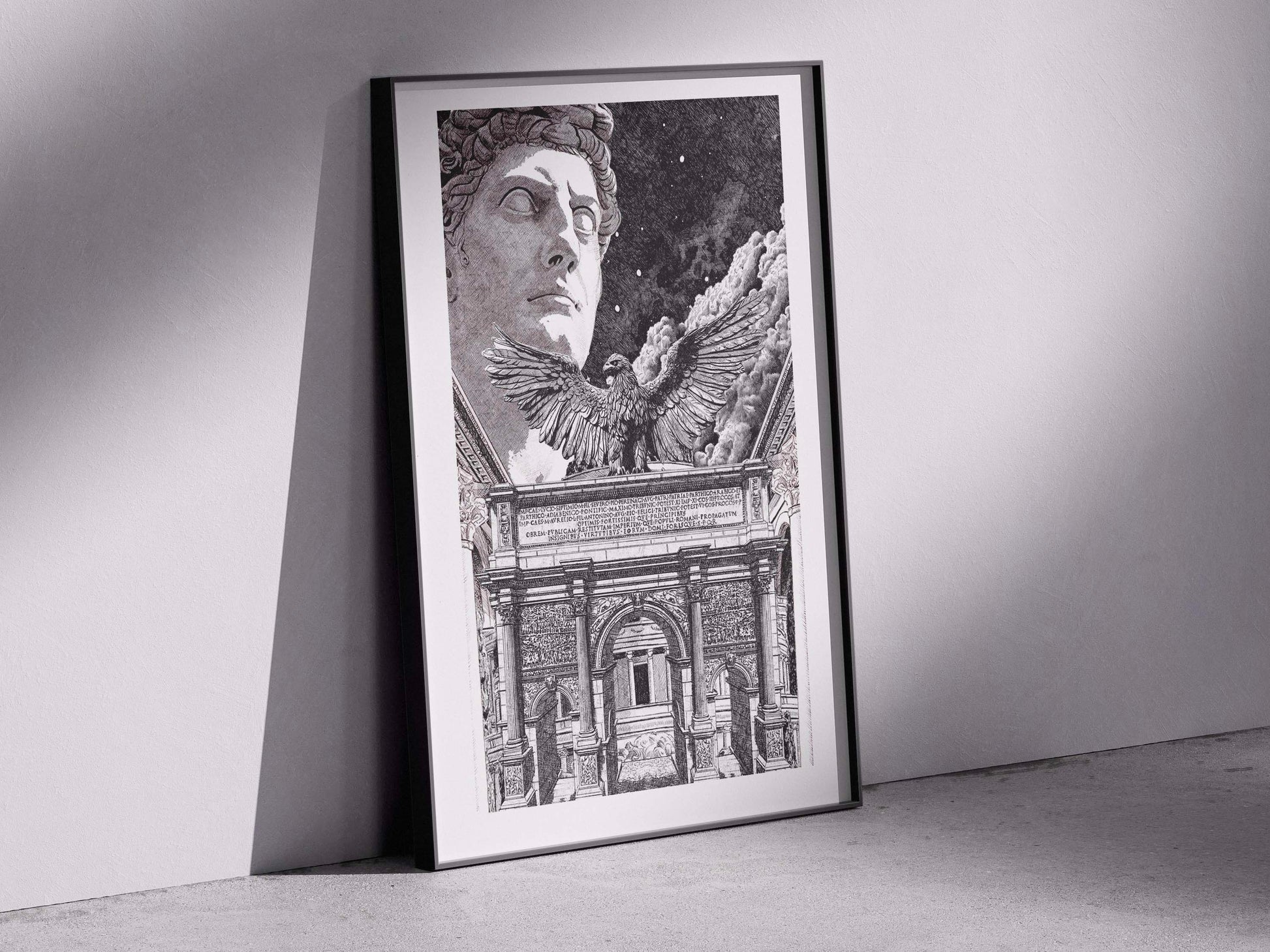 L'Empire romain â  illustration de couverture du livre de Isaac Asimov - Ădition limitĂ©e sur papier dâart / 30 x 40 cm