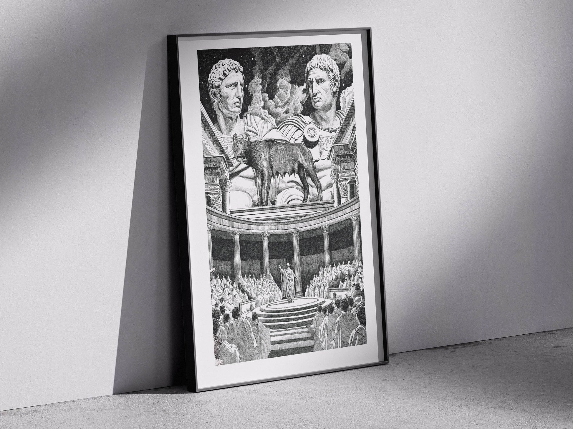 La rĂ©publique romaine â Illustration de couverture du livre de Isaac Asimov â Ădition limitĂ©e sur papier dâart / 30 x 40 cm