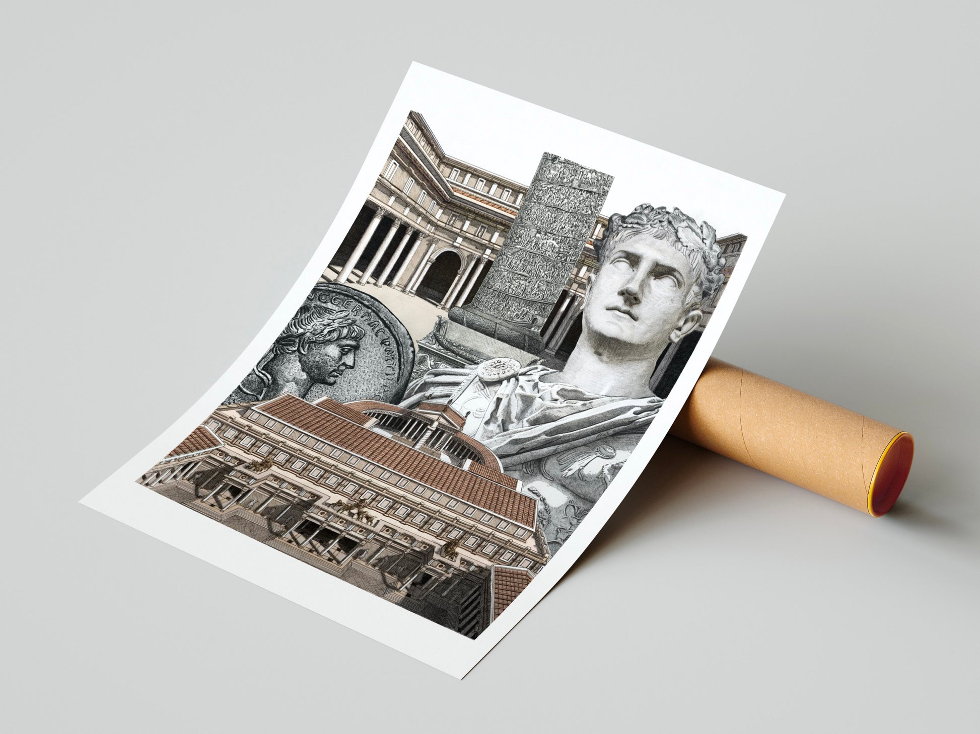 Le Forum de Trajan â Ădition limitĂ©e sur papier dâart / 30 x 40 cm