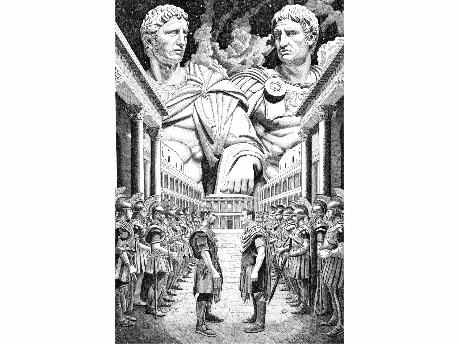 Sylla et PompĂ©e â Ădition limitĂ©e sur papier dâart / 30 x 40 cm