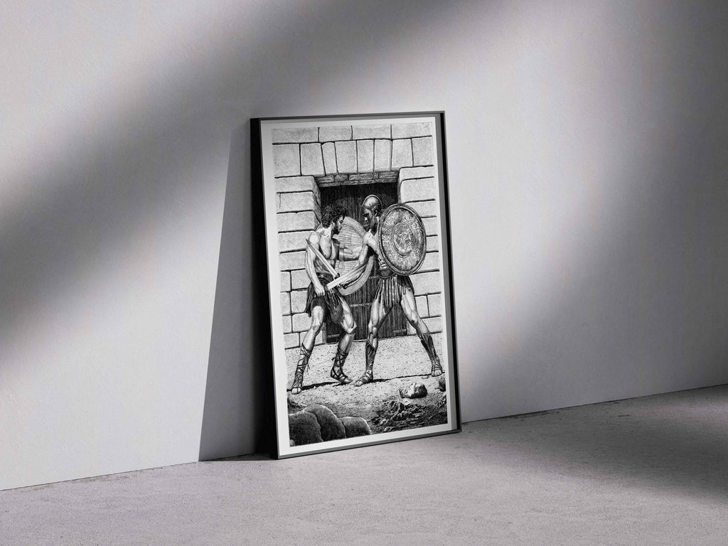 LES GRECS - Achille et Hector – Édition limitée sur papier d’art / 30 x 40 cm