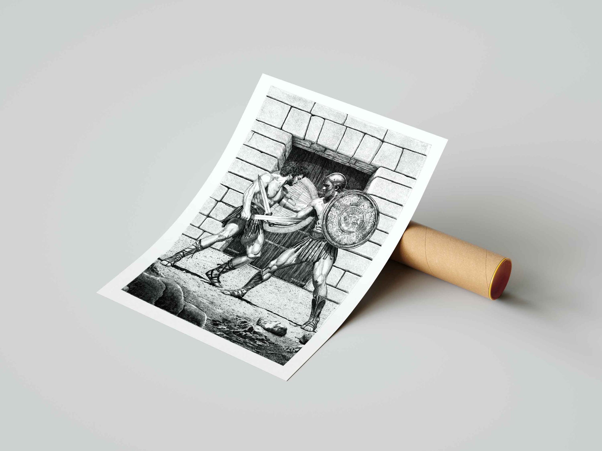 LES GRECS - Achille et Hector – Édition limitée sur papier d’art / 30 x 40 cm