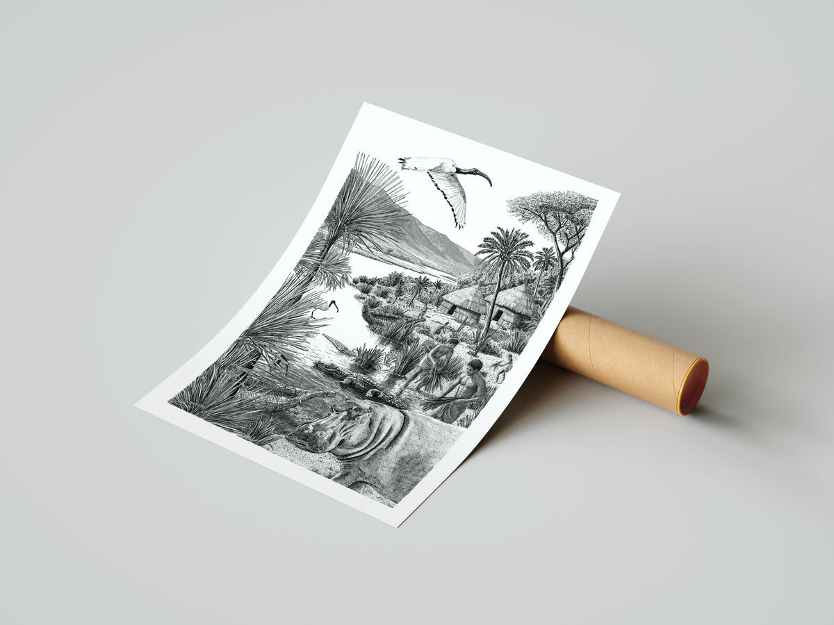 LES ÉGYPTIENS - L'Égypte préhistorique – Édition limitée sur papier d’art / 30 x 40 cm