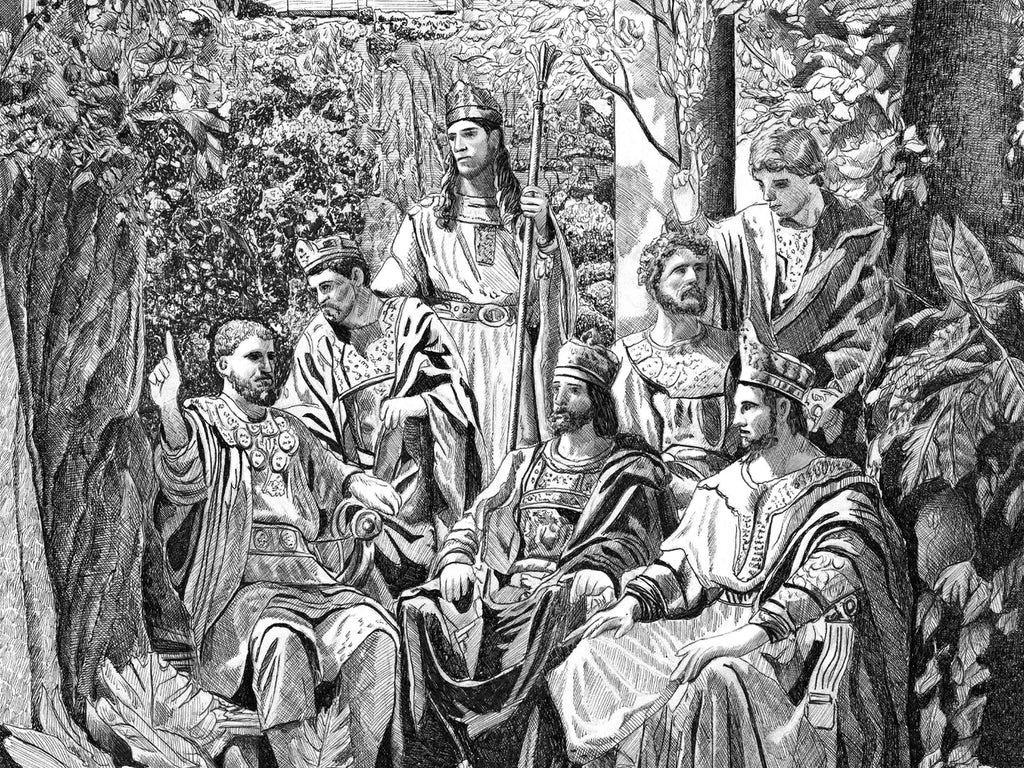 Les sept rois – Illustration d’art antique romain – Édition limitée sur papier d’art