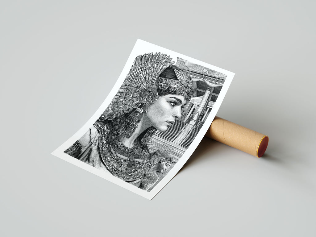 LES ÉGYPTIENS - Cléôpatre – Édition limitée sur papier d’art / 30 x 40 cm