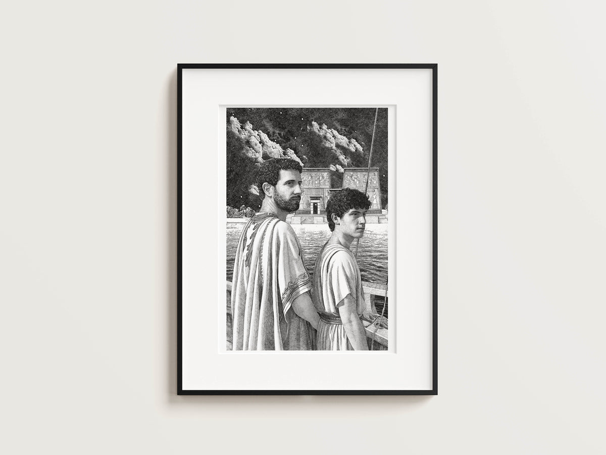 LES ÉGYPTIENS - Hadrien et Antinoüs – Édition limitée sur papier d’art / 30 x 40 cm
