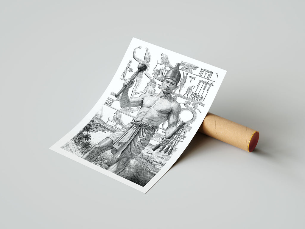 LES ÉGYPTIENS - Narmer – Édition limitée sur papier d’art / 30 x 40 cm