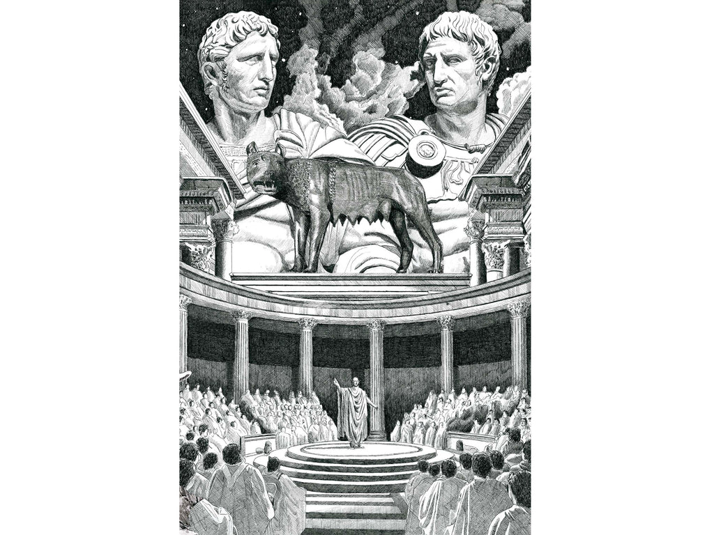 La république romaine – Illustration de couverture du livre de Isaac Asimov – Édition limitée sur papier d’art / 30 x 40 cm