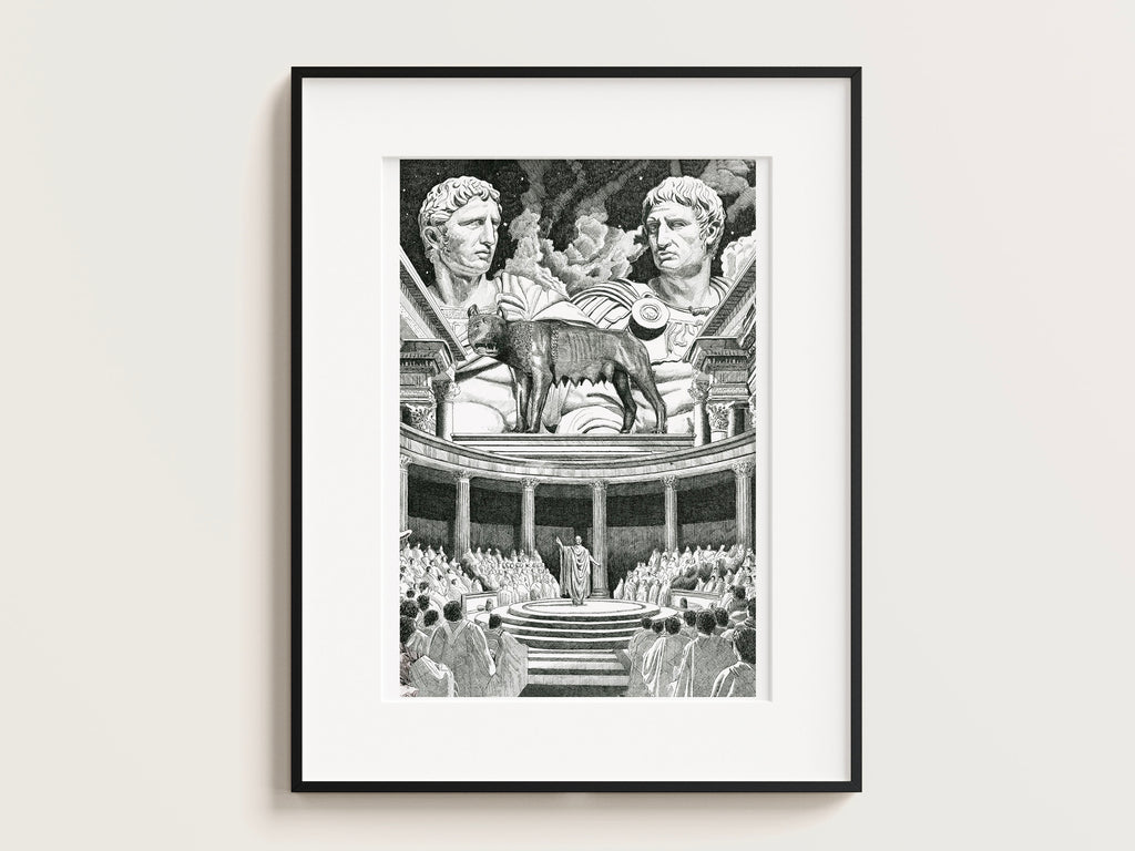 La république romaine – Illustration de couverture du livre de Isaac Asimov – Édition limitée sur papier d’art / 30 x 40 cm