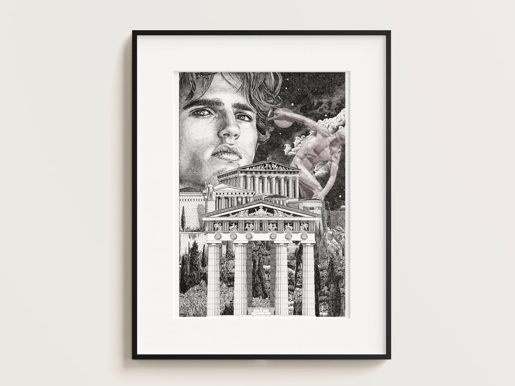 Les Grecs – Illustration de couverture du livre de Isaac Asimov – Édition limitée sur papier d’art / 30 x 40 cm