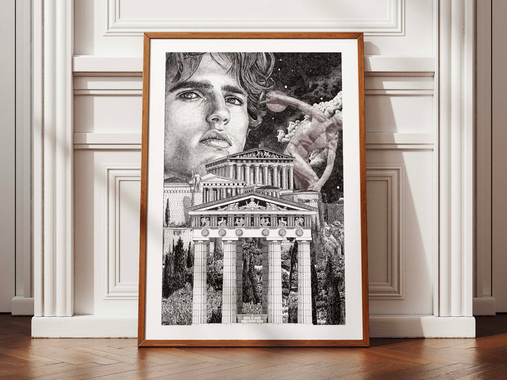 Les Grecs – Illustration de couverture du livre de Isaac Asimov – Édition limitée sur papier d’art / 30 x 40 cm