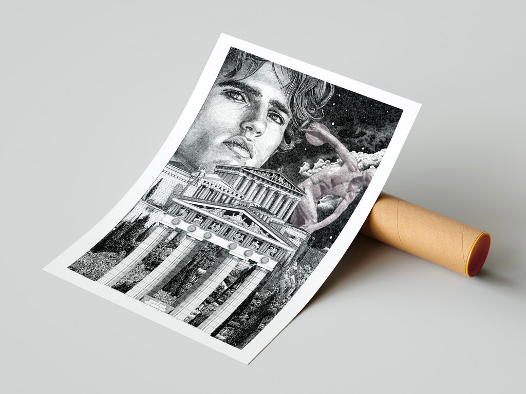 Les Grecs – Illustration de couverture du livre de Isaac Asimov – Édition limitée sur papier d’art / 30 x 40 cm