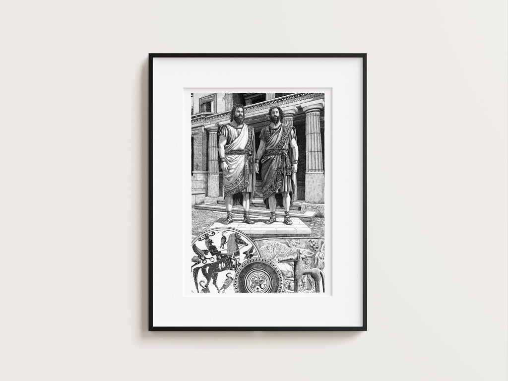 LES GRECS - Sparte – Édition limitée sur papier d’art / 30 x 40 cm