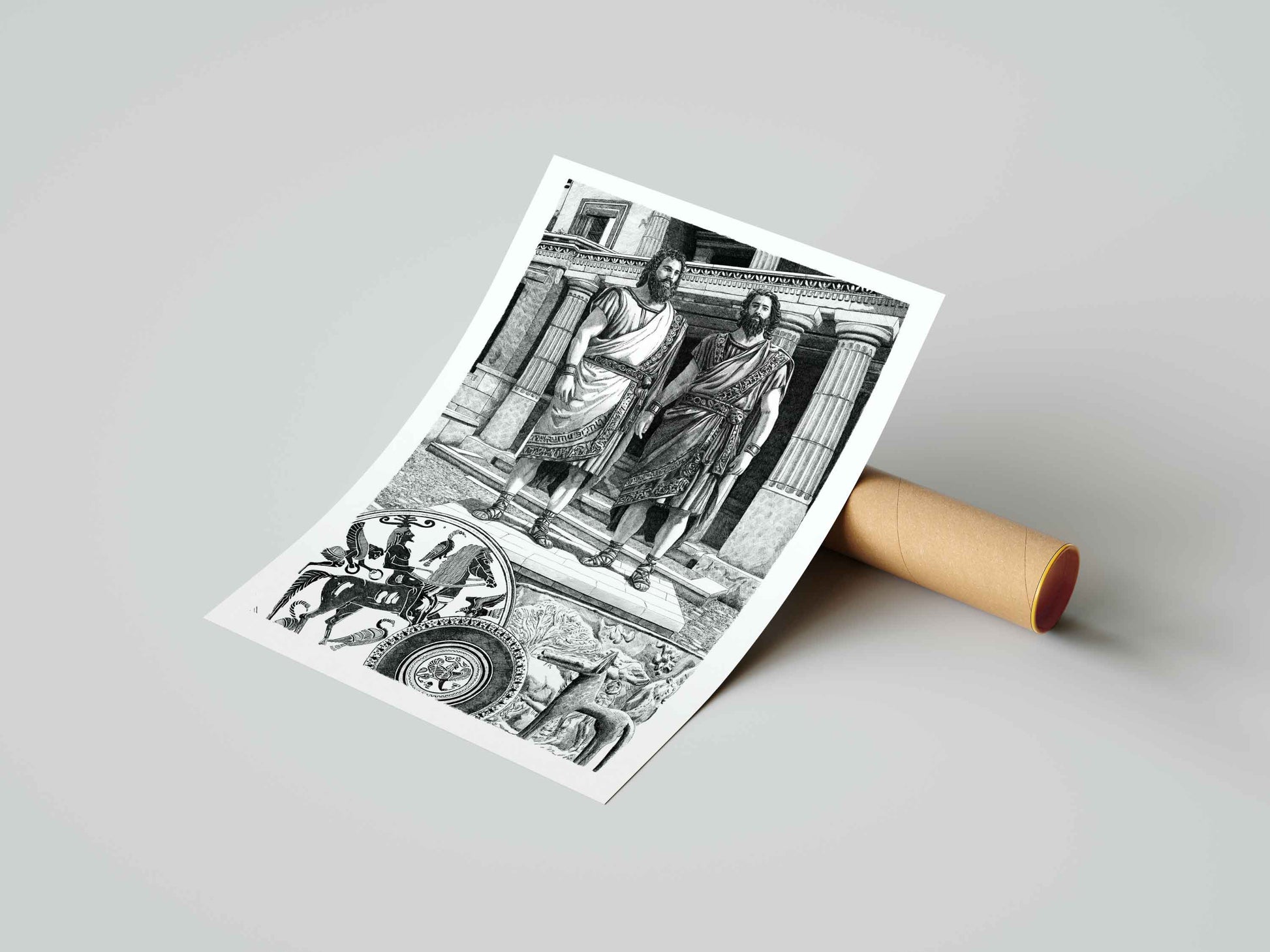 LES GRECS - Sparte – Édition limitée sur papier d’art / 30 x 40 cm