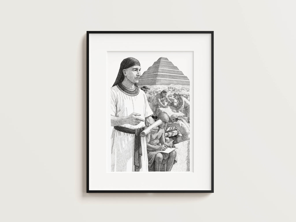 LES ÉGYPTIENS - Imothep – Édition limitée sur papier d’art / 30 x 40 cm