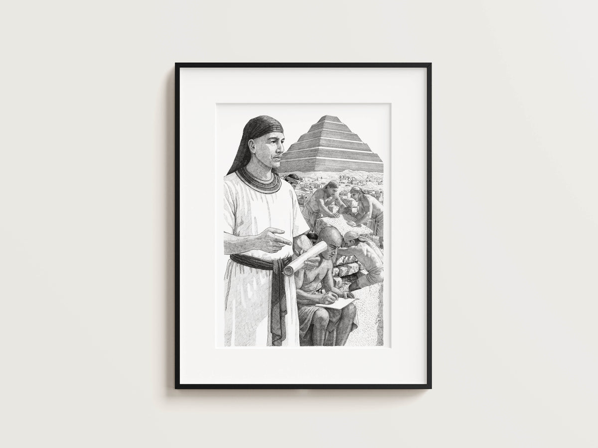 LES ÉGYPTIENS - Imothep – Édition limitée sur papier d’art / 30 x 40 cm