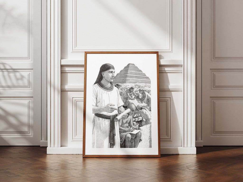LES ÉGYPTIENS - Imothep – Édition limitée sur papier d’art / 30 x 40 cm