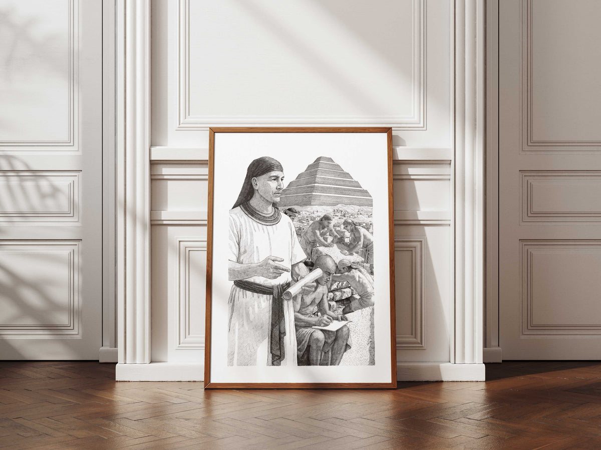 LES ÉGYPTIENS - Imothep – Édition limitée sur papier d’art / 30 x 40 cm