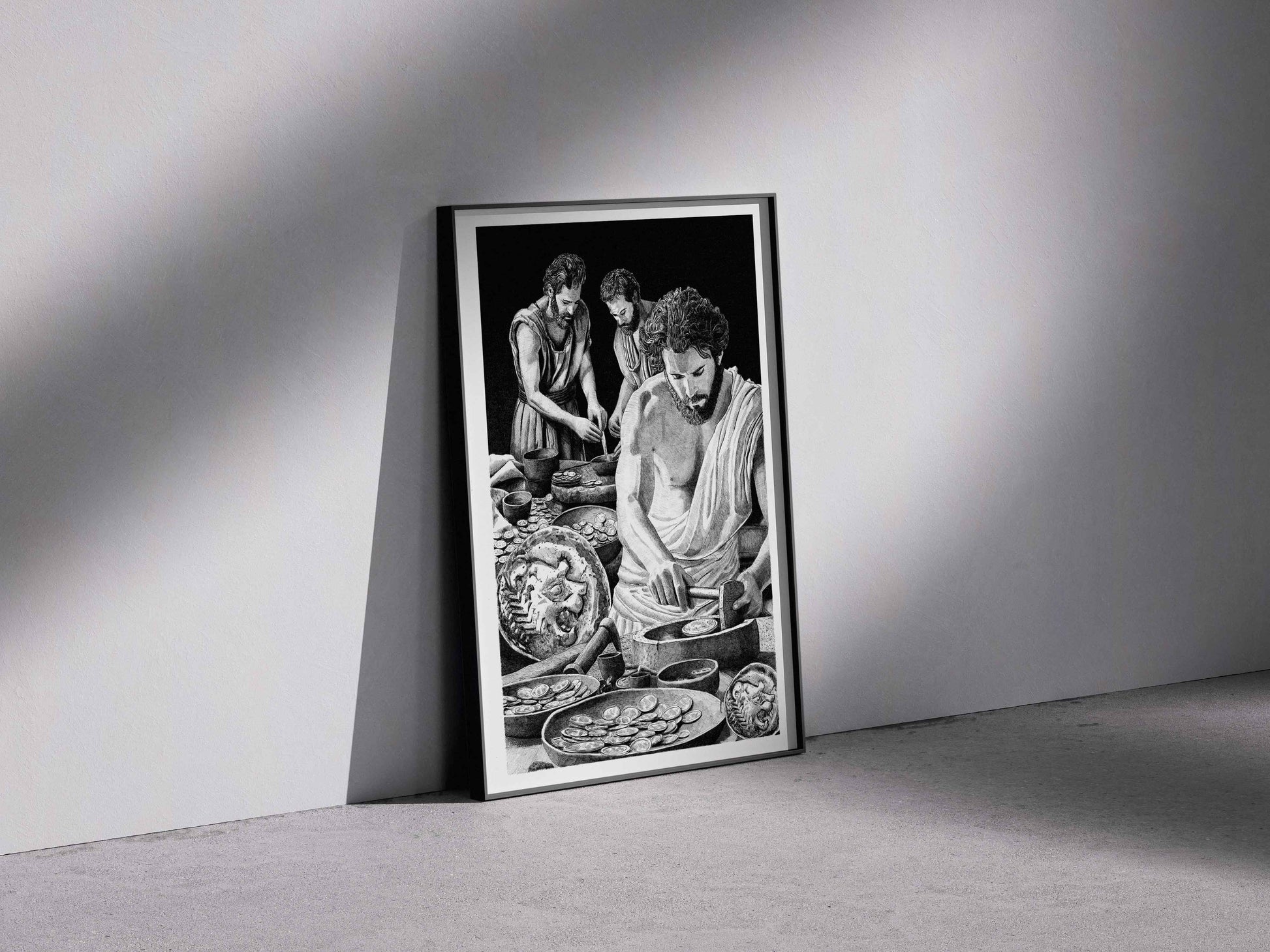LES GRECS - La monnaie – Édition limitée sur papier d’art / 30 x 40 cm