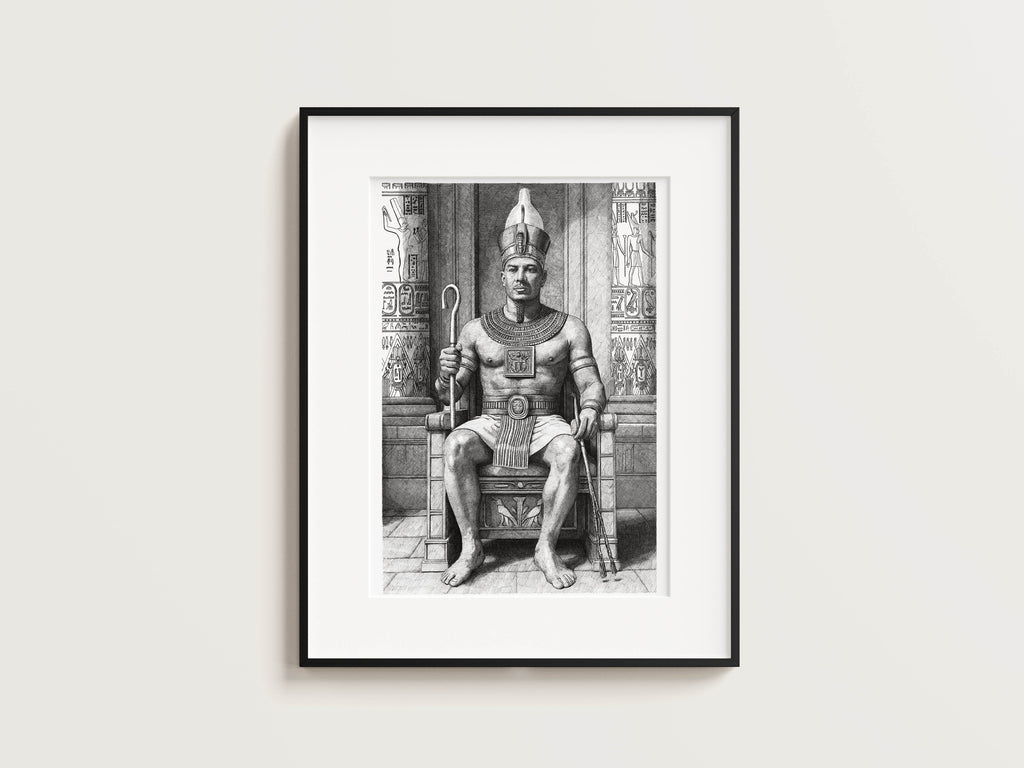 LES ÉGYPTIENS - Mentouhotep II – Édition limitée sur papier d’art / 30 x 40 cm