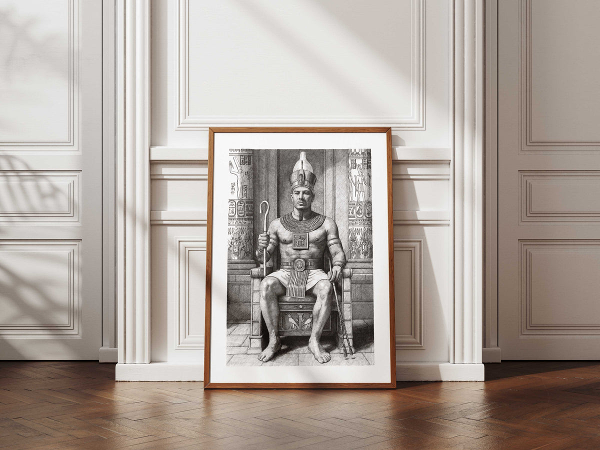 LES ÉGYPTIENS - Mentouhotep II – Édition limitée sur papier d’art / 30 x 40 cm