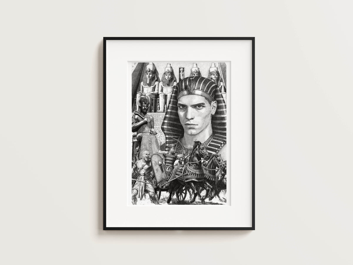LES ÉGYPTIENS - Ramsès II – Édition limitée sur papier d’art / 30 x 40 cm