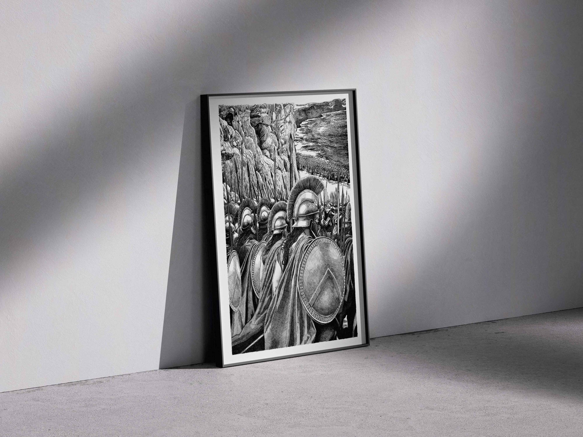 LES GRECS - La bataille des Thermopyles – Édition limitée sur papier d’art / 30 x 40 cm