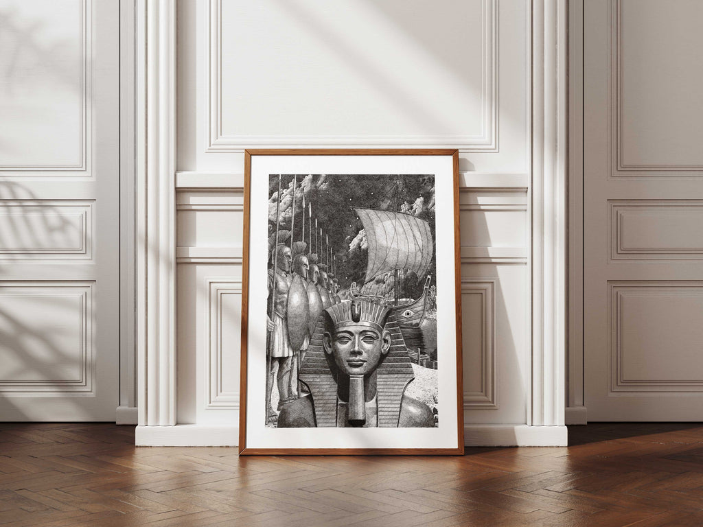 LES ÉGYPTIENS - Psamtik Ier et les Grecs – Édition limitée sur papier d’art / 30 x 40 cm