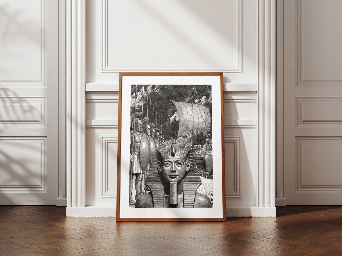 LES ÉGYPTIENS - Psamtik Ier et les Grecs – Édition limitée sur papier d’art / 30 x 40 cm