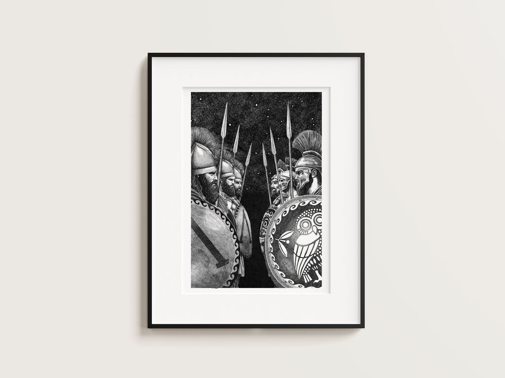 LES GRECS - La guerre du Péloponnèse – Édition limitée sur papier d’art / 30 x 40 cm