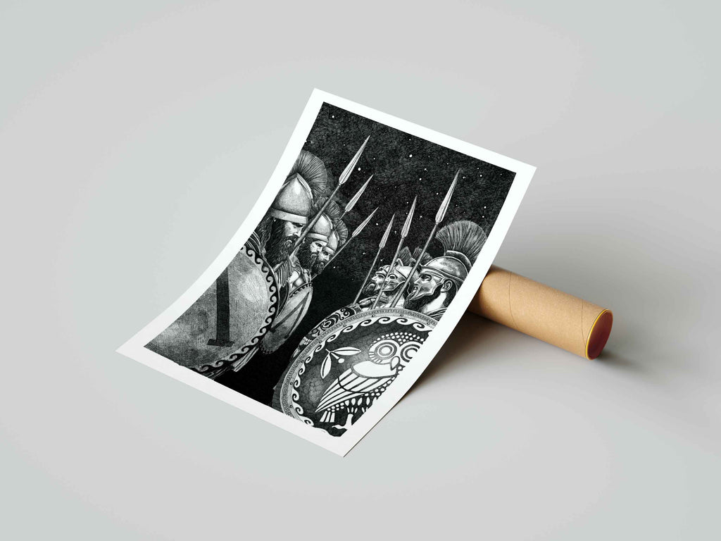 LES GRECS - La guerre du Péloponnèse – Édition limitée sur papier d’art / 30 x 40 cm